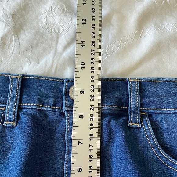 Justice NEW Tri-color Girl's Button Fly Jean Shorts Size 14 Stretchy Colorblock‎ - Picture 10 of 12